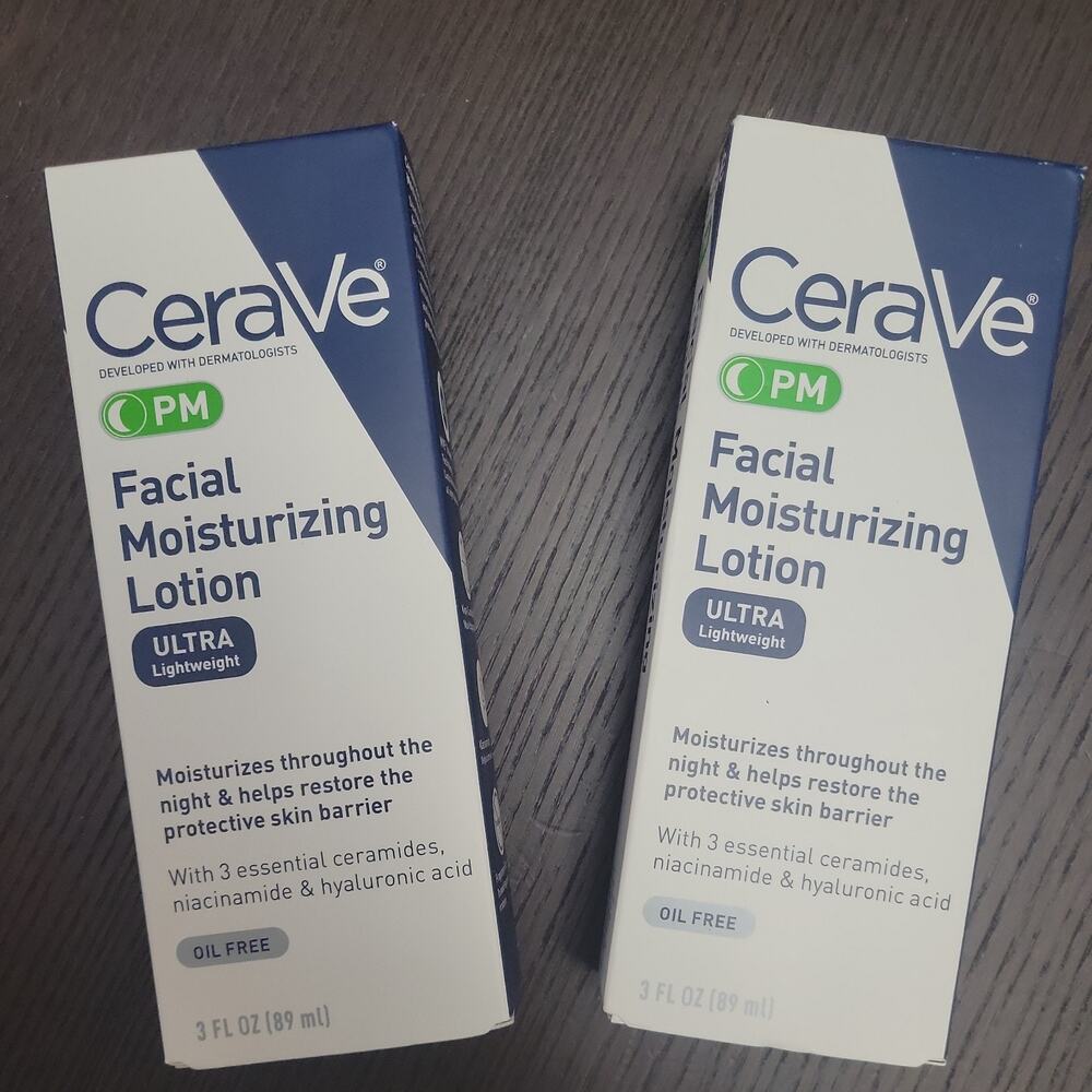2 PACK!! Cerave Facial Moisturizing Lotion for Nighttime, Ultra Lightweight